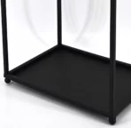 Kaminholzständer aus Metall – Schwarz, 35×25×72 cm (PTMD) - Bild 2
