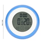 ELKUAIE Digital-Thermometer & Hygrometer mit Uhr (Blau) - Bild 2