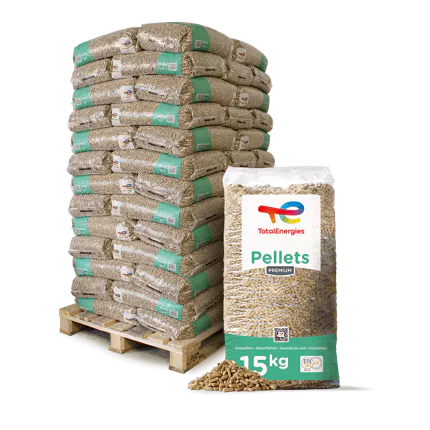 Träpellets ENplus A1 6 mm – 975 kg (65×15 kg) – mjukt trä (barrved) Premium